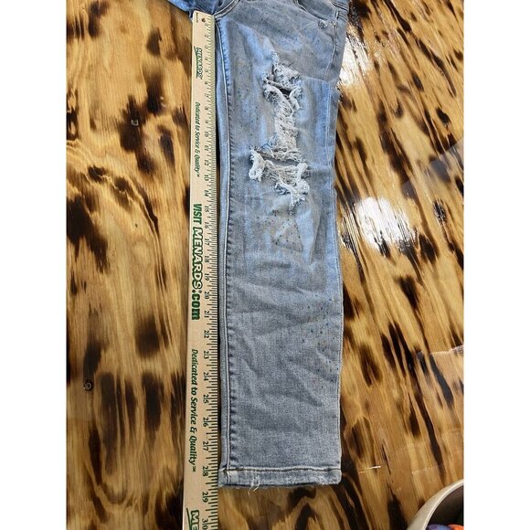 Judy Blue Women’s 7 Colorful Paint Splash Destroyed Boyfriend Jeans Size 9/29 - Picture 5 of 16